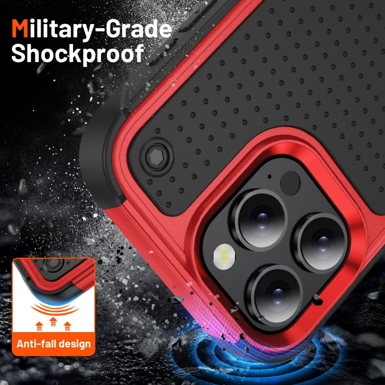 For iPhone 16 Pro PC + TPU Shockproof Protective Phone Case(Red+Black) - iPhone 16 Pro Cases by buy2fix | Online Shopping UK | buy2fix