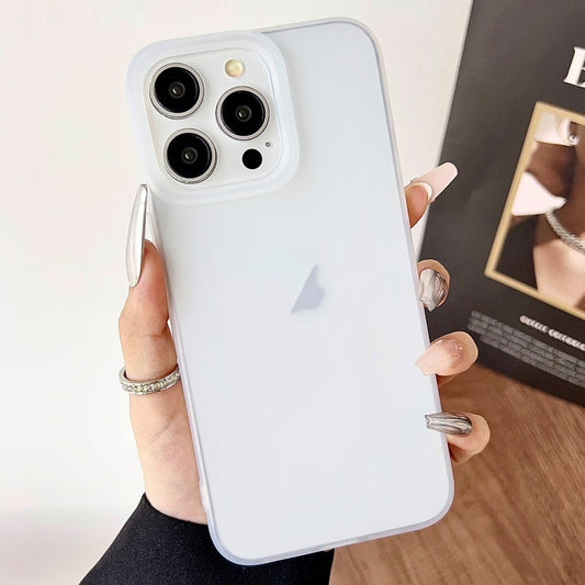 For iPhone 16 Pro Max Frosted Translucent TPU Full Coverage Phone Case(White) - iPhone 16 Pro Max Cases by buy2fix | Online Shopping UK | buy2fix