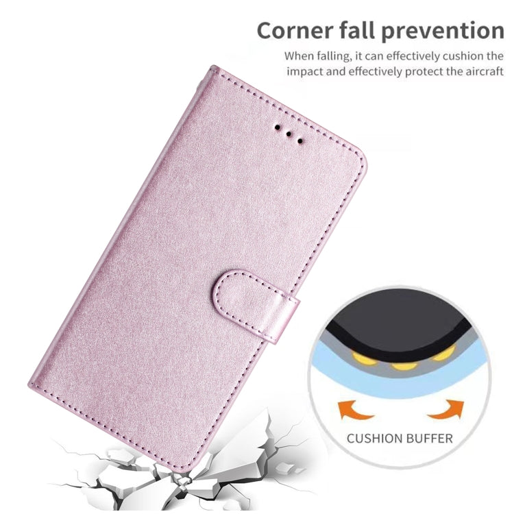 For iPhone 16 Pro Max Silk Texture Horizontal Flip Leather Phone Case(Rose Pink) - iPhone 16 Pro Max Cases by buy2fix | Online Shopping UK | buy2fix