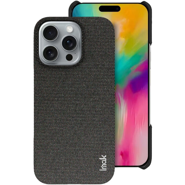 For iPhone 16 Pro imak Ruiyi Series Cloth Texture PU + PC Phone Case(Black) - iPhone 16 Pro Cases by imak | Online Shopping UK | buy2fix