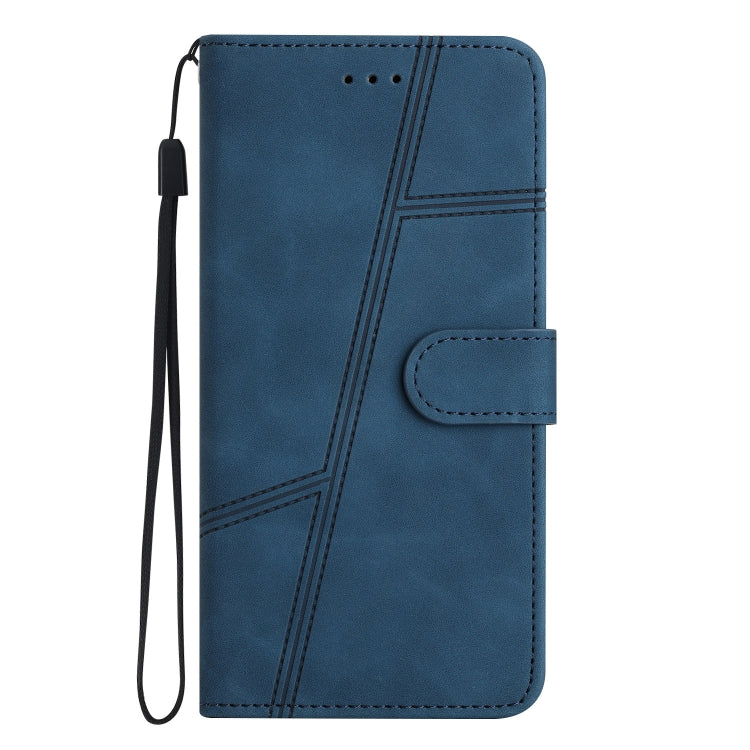 For iPhone 16 Pro Skin-feel Stitching Leather Phone Case(Blue) - iPhone 16 Pro Cases by buy2fix | Online Shopping UK | buy2fix