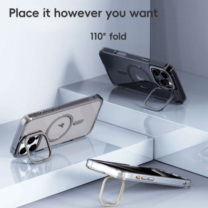 For iPhone 16 Pro Mirror Crystal Clear Lens Holder MagSafe Magnetic Phone Case(Transparent) - iPhone 16 Pro Cases by buy2fix | Online Shopping UK | buy2fix