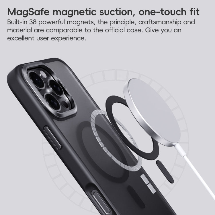 For iPhone 16 Frosted MagSafe Magnetic Phone Case(Grey) - iPhone 16 Cases by buy2fix | Online Shopping UK | buy2fix