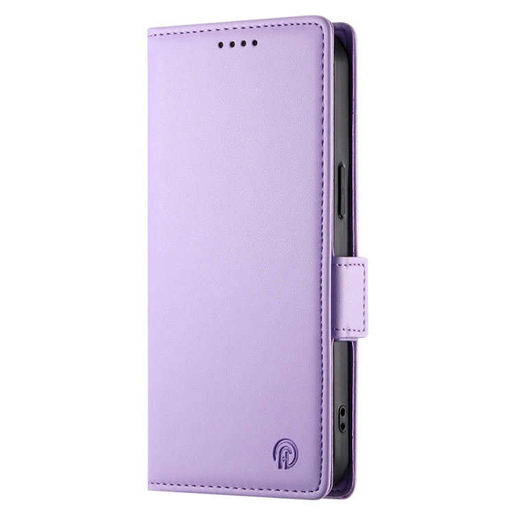 For Redmi K70 Ultra Side Buckle Magnetic Frosted Leather Phone Case(Purple) - Xiaomi Cases by buy2fix | Online Shopping UK | buy2fix