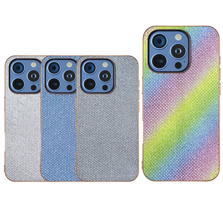 For iPhone 16 Pro Nano Plating Diamond Texture Phone Case(Rainbow) - iPhone 16 Pro Cases by buy2fix | Online Shopping UK | buy2fix