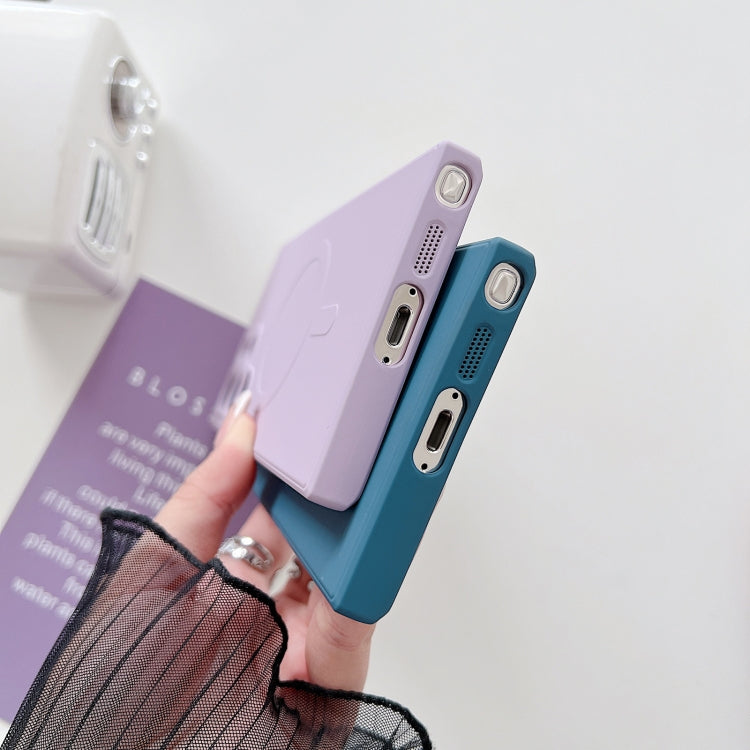 For Samsung Galaxy S24 5G Solid Color Liquid Silicone MagSafe Magnetic Phone Case(Lilac) - Galaxy S24 5G Cases by buy2fix | Online Shopping UK | buy2fix