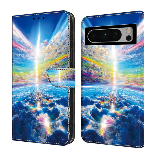 For Google Pixel 9 Pro XL Crystal Painted Leather Phone case(Colorful Sky) - Google Cases by buy2fix | Online Shopping UK | buy2fix