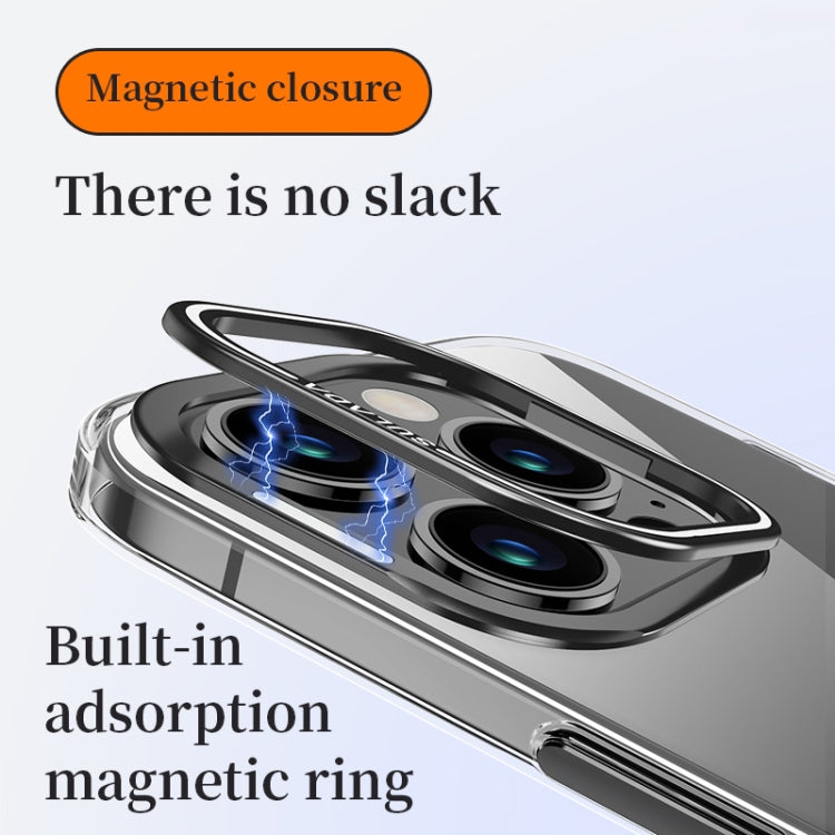 For iPhone 16 Plus SULADA PC + Aluminum Alloy Lens Holder Phone Case(Black) - iPhone 16 Plus Cases by SULADA | Online Shopping UK | buy2fix