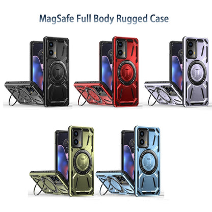 For Motorola Moto G Stylus 5G 2024 Armor II Series MagSafe Magnetic Holder Phone Case(Light Purple) - Motorola Cases by buy2fix | Online Shopping UK | buy2fix