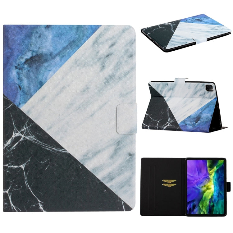 For iPad Pro 11 2024 Colored Drawing Pattern Flip Leather Smart Tablet Case(Blue White) - iPad Pro 11 2024 Cases by buy2fix | Online Shopping UK | buy2fix