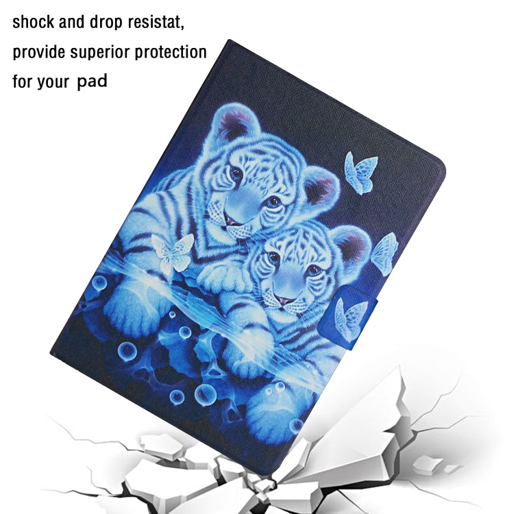 For iPad Pro 11 2024  Colored Drawing Pattern Flip Leather Smart Tablet Case(Tiger) - iPad Pro 11 2024 Cases by buy2fix | Online Shopping UK | buy2fix