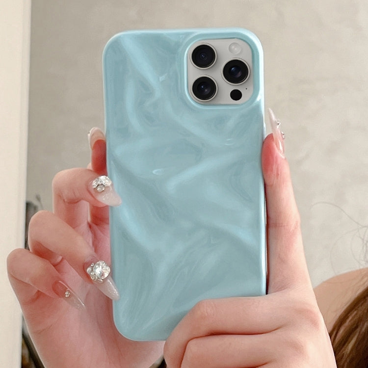 For iPhone 16 Water Ripple Electroplating Paint TPU Phone Case(Sky Blue) - iPhone 16 Cases by buy2fix | Online Shopping UK | buy2fix