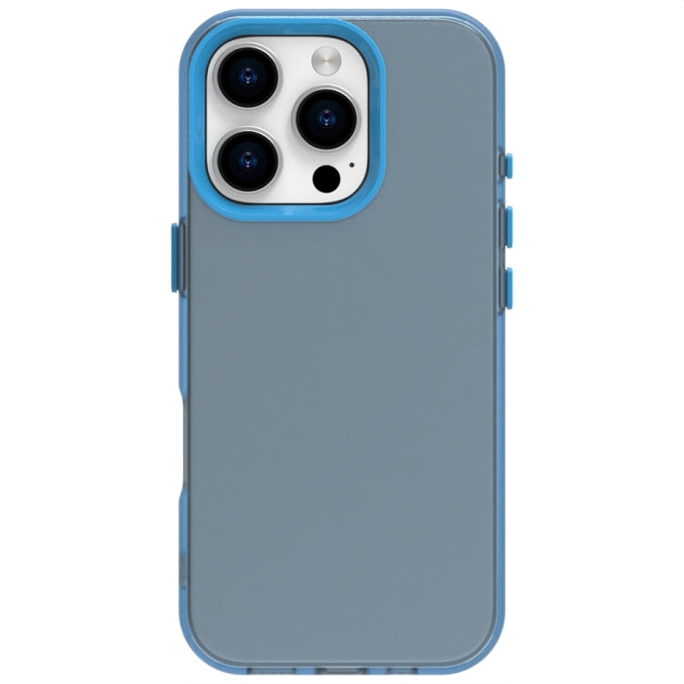 For iPhone 16 Pro Max Candy PC Hybrid TPU Shockproof Phone Case(Blue) - iPhone 16 Pro Max Cases by buy2fix | Online Shopping UK | buy2fix