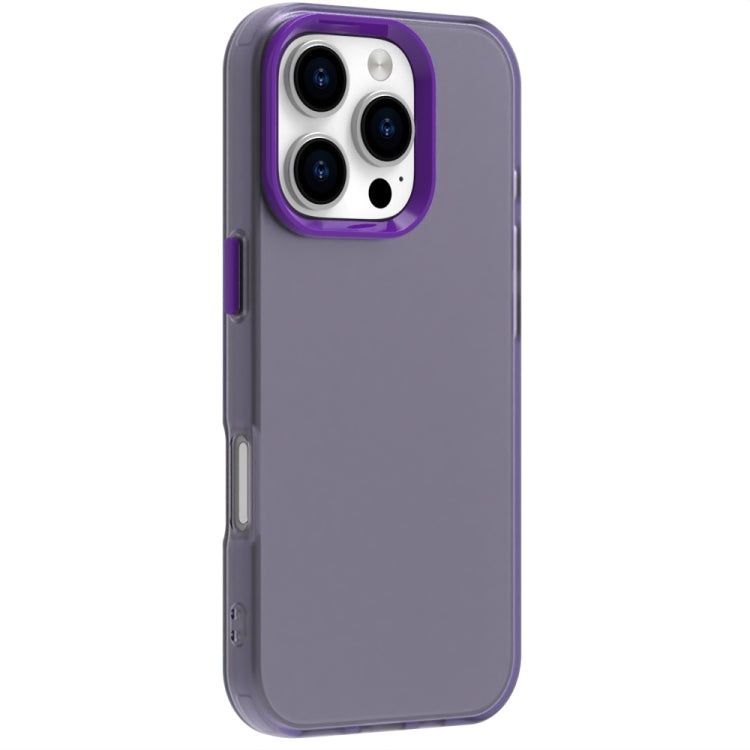 For iPhone 16 Pro Max Candy PC Hybrid TPU Shockproof Phone Case(Purple) - iPhone 16 Pro Max Cases by buy2fix | Online Shopping UK | buy2fix