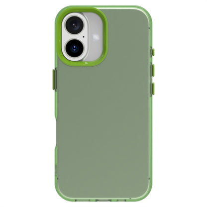 For iPhone 16 Candy PC Hybrid TPU Shockproof Phone Case(Green) - iPhone 16 Cases by buy2fix | Online Shopping UK | buy2fix