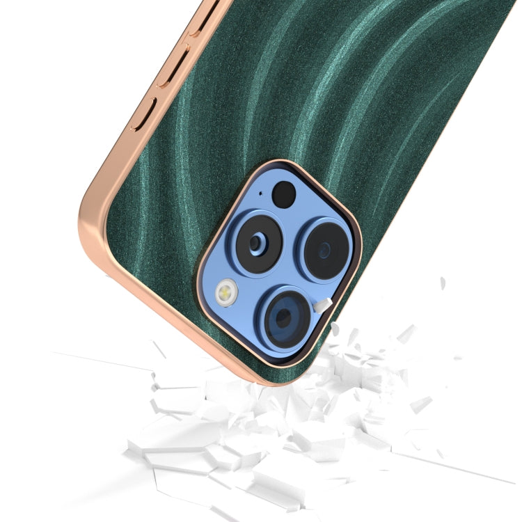 For iPhone 16 Pro Nano Electroplating Galactic Pattern Protective Phone Case(Green) - iPhone 16 Pro Cases by buy2fix | Online Shopping UK | buy2fix