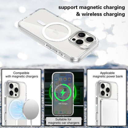 For iPhone 16 Pro Max Metal Buttons MagSafe Magnetic PC Hybrid TPU Phone Case(Transparent) - iPhone 16 Pro Max Cases by buy2fix | Online Shopping UK | buy2fix