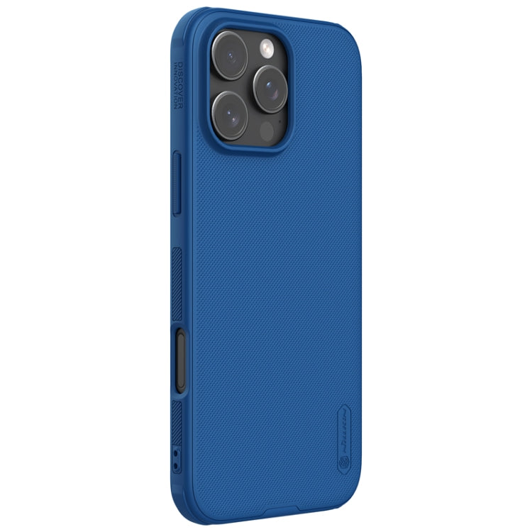 For iPhone 16 Pro NILLKIN Frosted Shield Pro PC + TPU Phone Case(Blue) - iPhone 16 Pro Cases by NILLKIN | Online Shopping UK | buy2fix