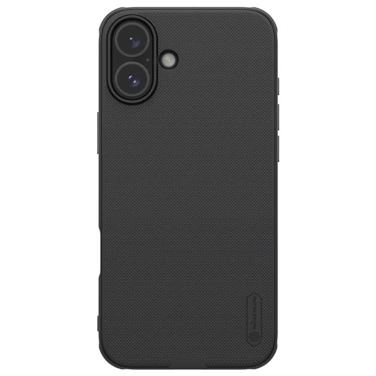 For iPhone 16 NILLKIN Frosted Shield Pro PC + TPU Phone Case(Black) - iPhone 16 Cases by NILLKIN | Online Shopping UK | buy2fix