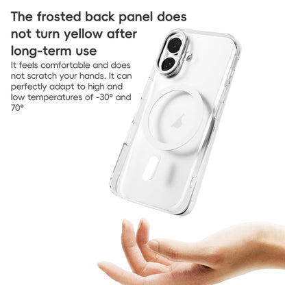 For iPhone 16 Pro ZGA Magsafe Clear PC Tempered Glass Phone Case(Frosted White) - iPhone 16 Pro Cases by ZGA | Online Shopping UK | buy2fix