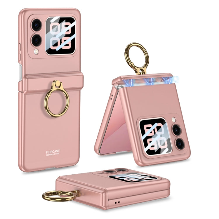 For Huawei nova Flip GKK Integrated Magnetic Hinged Flip Case with Ring Holder(Pink) - Huawei Cases by GKK | Online Shopping UK | buy2fix