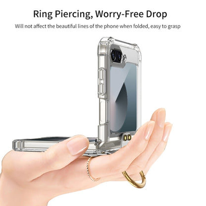 For Samsung Galaxy Z Flip6 GKK Airbag Protective Phone Case with Ring & Pen(Transparent) - Galaxy Z Flip6 5G Cases by GKK | Online Shopping UK | buy2fix