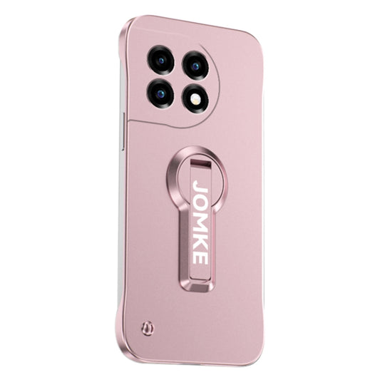 For OnePlus 11 Baking Varnish 360 Rotate Holder No Frame PC Phone Case(Pink) - OnePlus Cases by buy2fix | Online Shopping UK | buy2fix