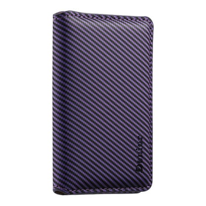 Denior V13 Magsafe Wallet Carbon Fiber Texture Leather Magnetic Card Holder Bag(Purple) - Others Accessories by Denior | Online Shopping UK | buy2fix