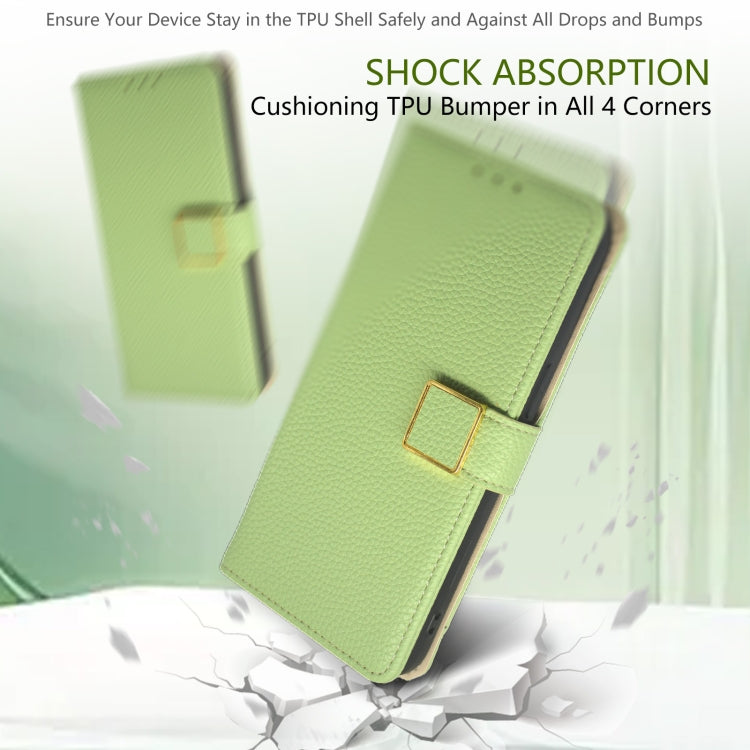 For iPhone 16 Pro Max Crossbody Litchi Texture Square Buckle Leather Phone Case(Green) - iPhone 16 Pro Max Cases by buy2fix | Online Shopping UK | buy2fix