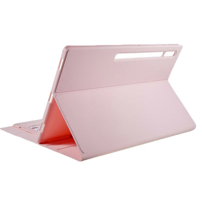 For Samsung Galaxy Tab S10 Ultra A910B Pen Slot Detachable Bluetooth Keyboard Leather Tablet Case(Pink) - Samsung Keyboard by buy2fix | Online Shopping UK | buy2fix