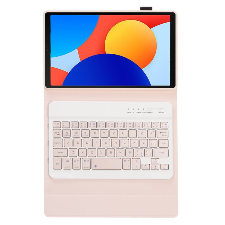 For Redmi Pad SE 8.7 A0N12 TPU Ultra-thin Detachable Bluetooth Keyboard Tablet Leather Case(Pink) - Others Keyboard by buy2fix | Online Shopping UK | buy2fix