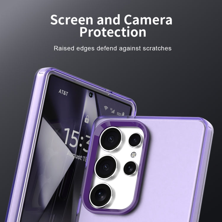 For Samsung Galaxy S25 Ultra 5G Candy PC Hybrid TPU Shockproof Phone Case(Purple) - Galaxy S25 Ultra 5G Cases by buy2fix | Online Shopping UK | buy2fix