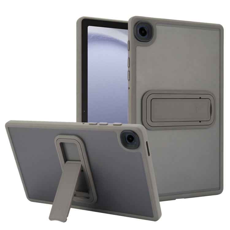 For Samsung Galaxy Tab A9+ Skin Feel Holder PC Hybrid TPU Tablet Case(Grey) - Galaxy Tab A9+ by buy2fix | Online Shopping UK | buy2fix