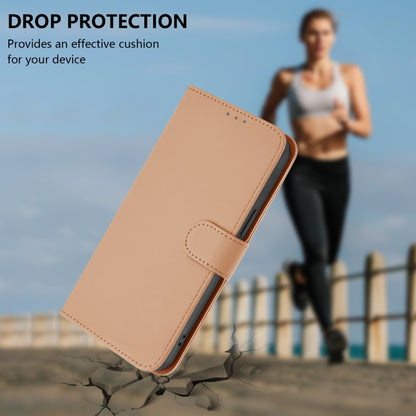 For OnePlus 11 Skin Feel Solid Color Leather Phone Case with Lanyard(Nude) - OnePlus Cases by buy2fix | Online Shopping UK | buy2fix