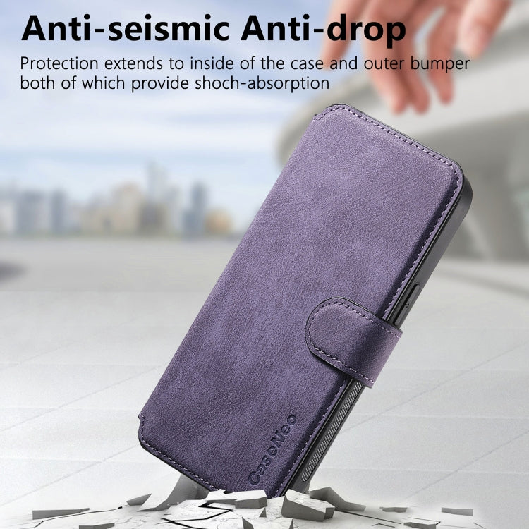 For iPhone 16 CaseNeo MagSafe RFID Anti-theft Retro Leather Phone Case(Purple) - iPhone 16 Cases by CaseNeo | Online Shopping UK | buy2fix