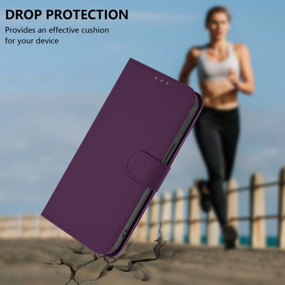 For Sony Xperia 1 VI 2024 Skin Feel Solid Color Leather Phone Case with Lanyard(Violet) - Sony Cases by buy2fix | Online Shopping UK | buy2fix