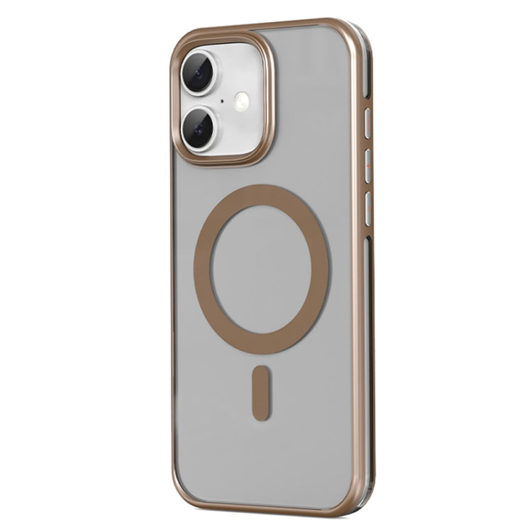 For iPhone 16 Mutural Airbag Anti-fall MagSafe Magnetic Phone Case(Desert Gold) - iPhone 16 Cases by Mutural | Online Shopping UK | buy2fix