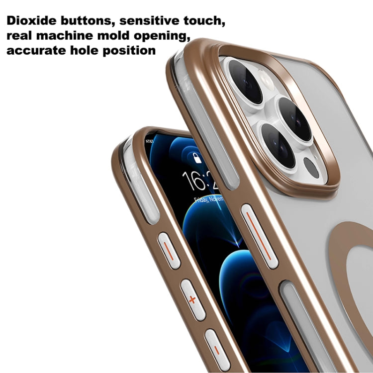 For iPhone 16 Mutural Airbag Anti-fall MagSafe Magnetic Phone Case(Desert Gold) - iPhone 16 Cases by Mutural | Online Shopping UK | buy2fix