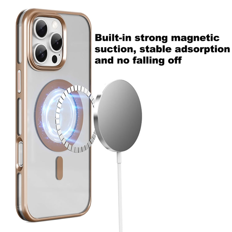 For iPhone 16 Mutural Airbag Anti-fall MagSafe Magnetic Phone Case(Desert Gold) - iPhone 16 Cases by Mutural | Online Shopping UK | buy2fix