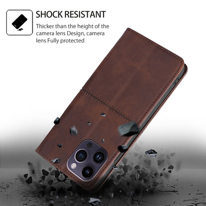 For iPhone 16 Pro Max Cow Texture Magnetic Leather Phone Case(Dark Brown) - iPhone 16 Pro Max Cases by buy2fix | Online Shopping UK | buy2fix