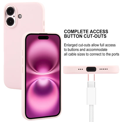 For iPhone 16 Plus GEBEI Plain Leather TPU Hybrid PU Phone Case(Pink) - iPhone 16 Plus Cases by GEBEI | Online Shopping UK | buy2fix