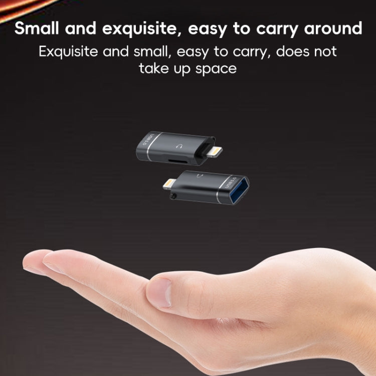 2 in 1 Type-C to USB and Type-C Earphone Adapter(Black) - Type-C Adapter by buy2fix | Online Shopping UK | buy2fix