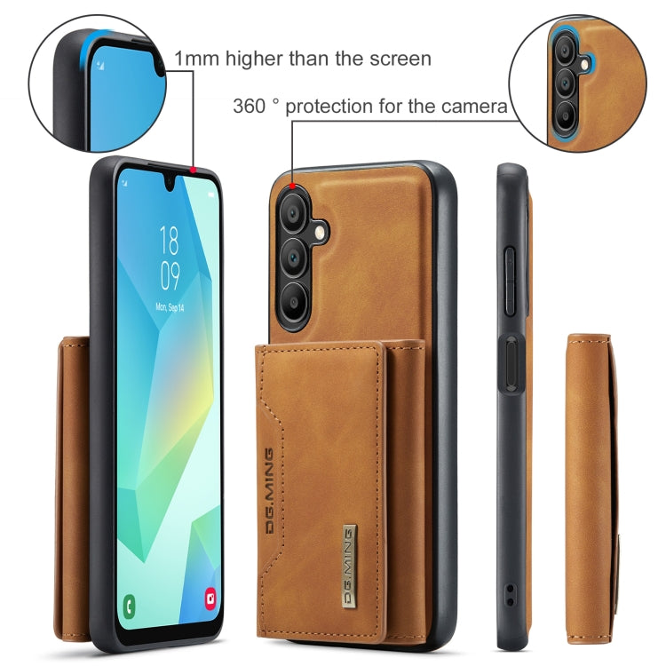 For Samsung Galaxy A16 5G DG.MING M2 Series 3-Fold Multi Card Bag + Magnetic Phone Case(Brown) - Galaxy Phone Cases by DG.MING | Online Shopping UK | buy2fix