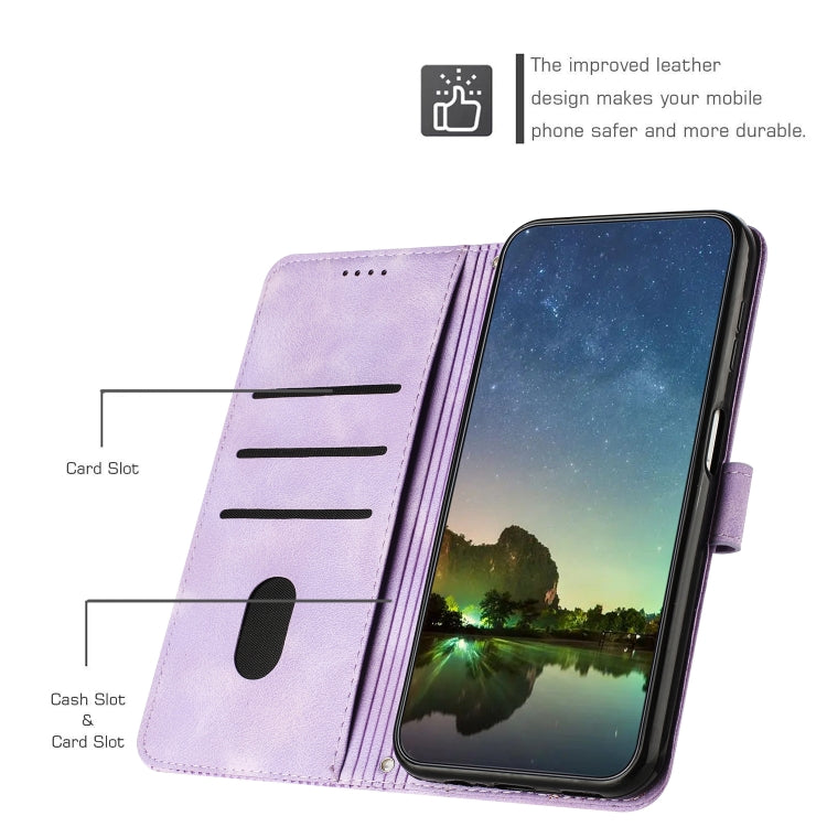 For Samsung Galaxy S25 / S24 5G Dream Triangle Leather Phone Case with Long Lanyard(Purple) - Galaxy S25 5G Cases by buy2fix | Online Shopping UK | buy2fix