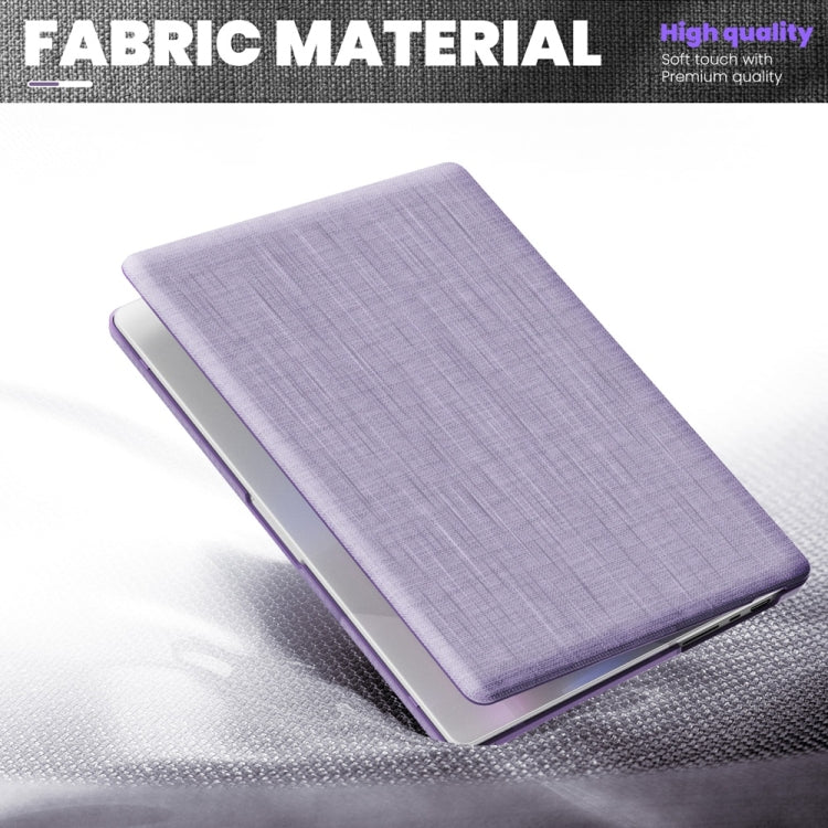 For MacBook Pro 16.2 inch A2991 / A2485 Fabric Magnetic Holder Laptop Protective Case(Purple) - MacBook Pro Cases by buy2fix | Online Shopping UK | buy2fix