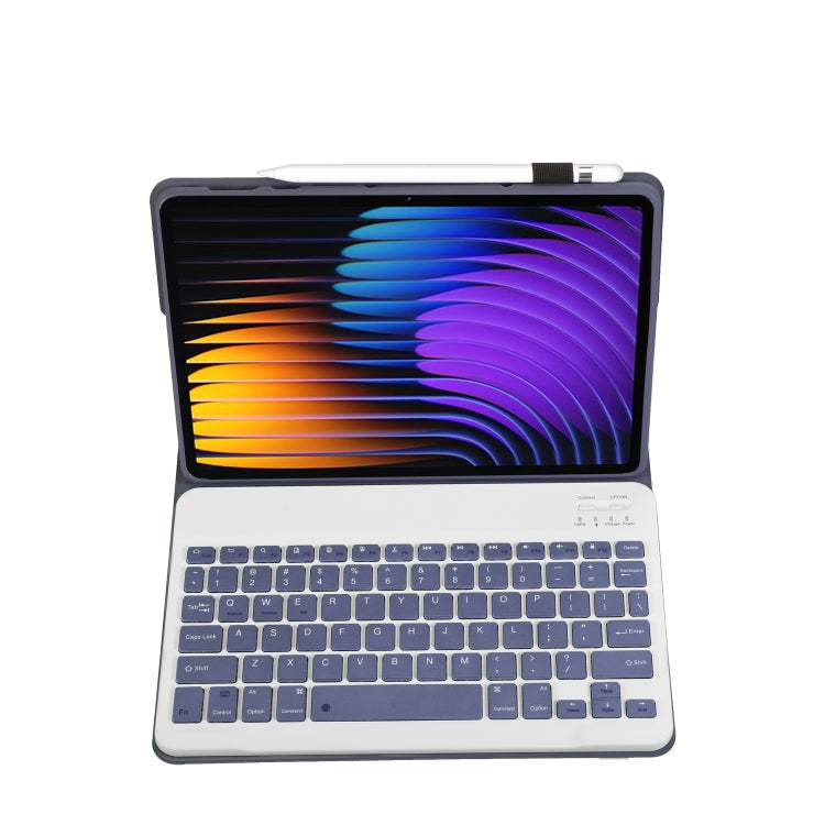 For Xiaomi Pad 7 / 7 Pro 11.2 inch A0N13 Ultra-thin Detachable Bluetooth Keyboard Leather Tablet Case(Lavender White) - Others Keyboard by buy2fix | Online Shopping UK | buy2fix