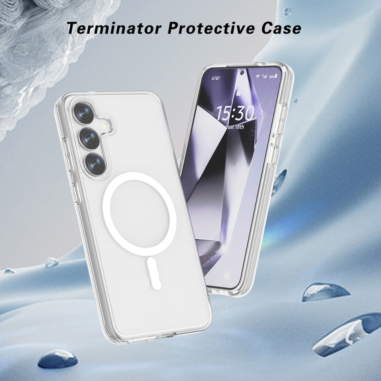 For Samsung Galaxy S25+ 5G Terminator MagSafe Magnetic Phone Case(Transparent) - Galaxy S25+ 5G Cases by buy2fix | Online Shopping UK | buy2fix