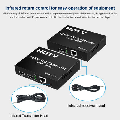 120m HDTV Network Extender(UK Plug) - Amplifier by buy2fix | Online Shopping UK | buy2fix