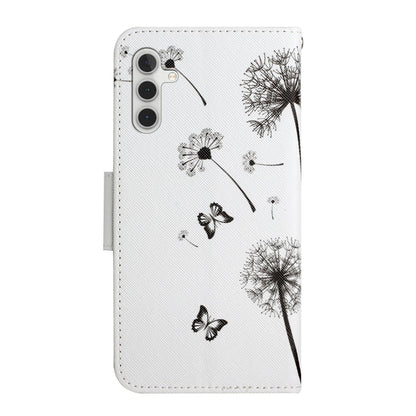 For Samsung Galaxy S25 5G Colored Drawing Pattern Leather Phone Case(Dandelion) - Galaxy S25 5G Cases by buy2fix | Online Shopping UK | buy2fix