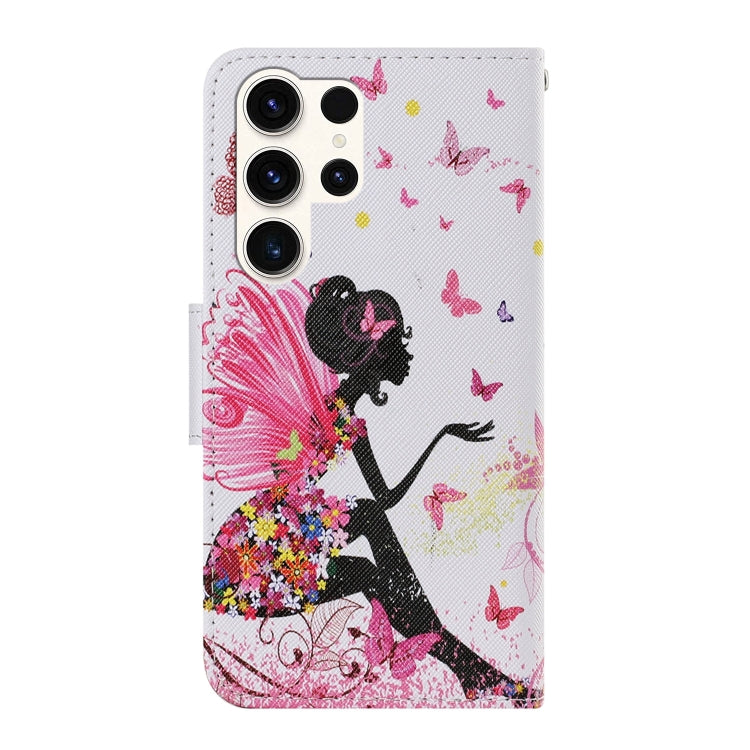 For Samsung Galaxy S25 Ultra 5G Colored Drawing Pattern Leather Phone Case(Dancing Girl) - Galaxy S25 Ultra 5G Cases by buy2fix | Online Shopping UK | buy2fix